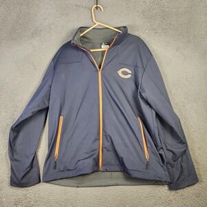 Chicago Bears Jacket Mens 2XL Blue Orange NFL Football Full Zip Onfield Nike